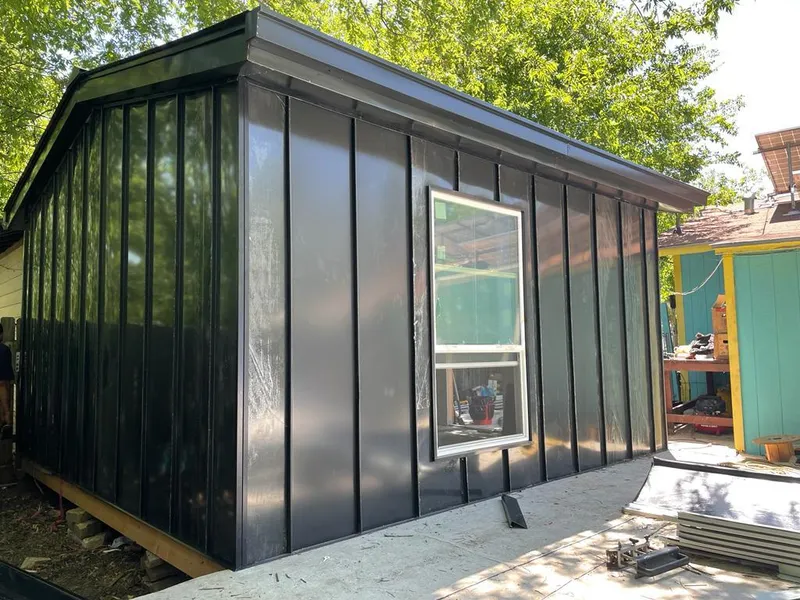 Black standing seam metal wall panels for Metal Roof Installation in Lake Bluff